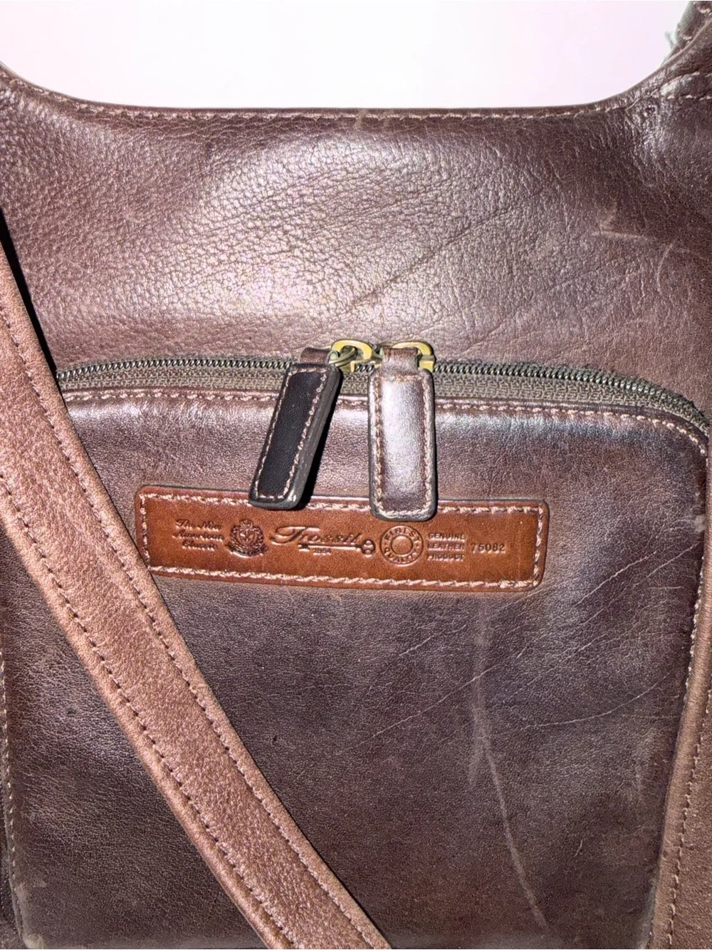 VINTAGE FOSSIL 90s Brown Leather Crossbody Bag